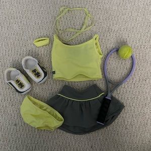 RETIRED American girl tennis skirt set outfit